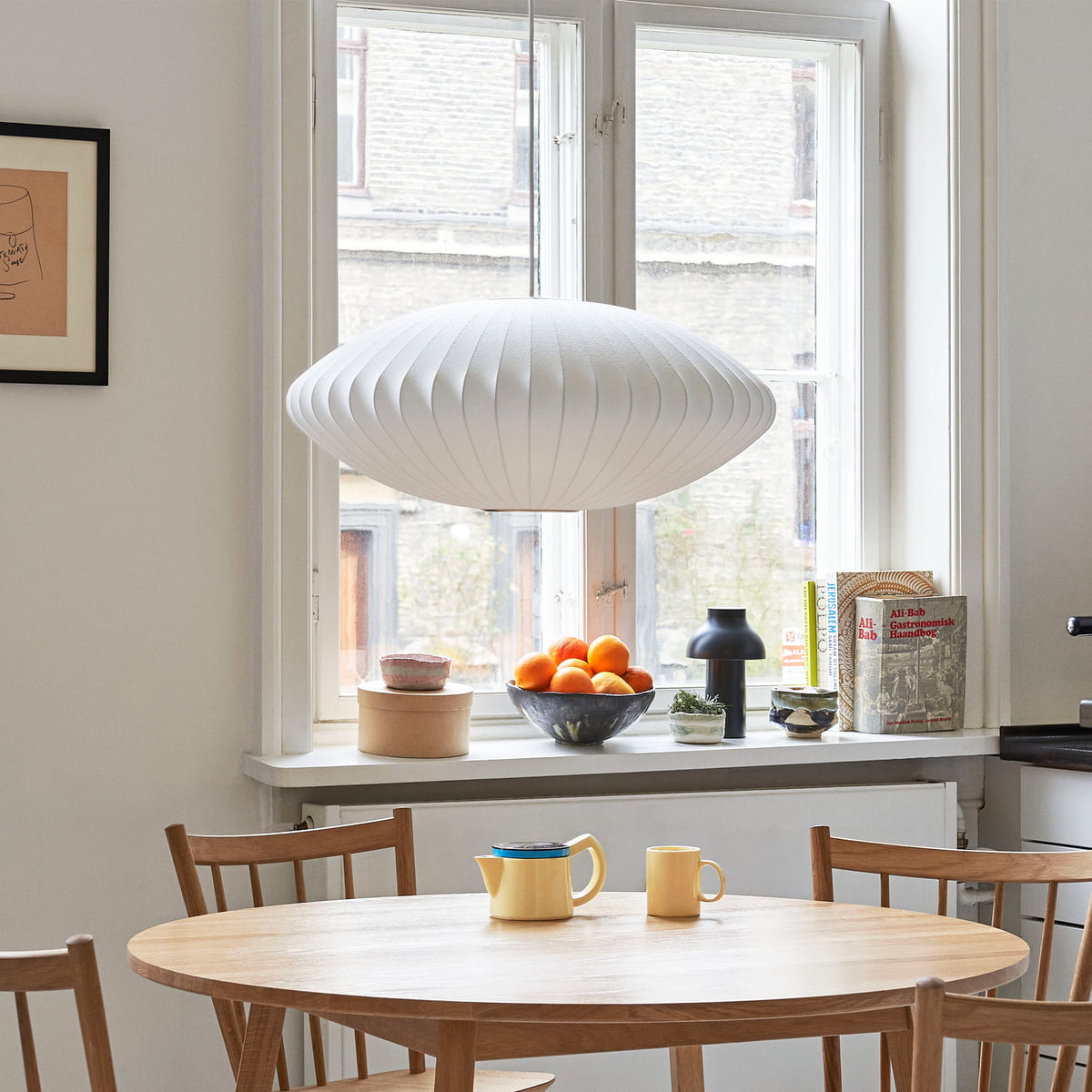 Bubbel Hanglamp met Stalen Draadstructuur Wit Ø40cm Moderne Verlichting | Sansoti