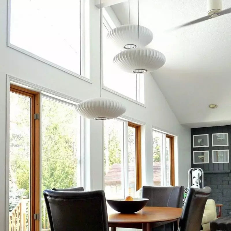 Bubbel Hanglamp met Stalen Draadstructuur Wit Ø40cm Moderne Verlichting | Sansoti