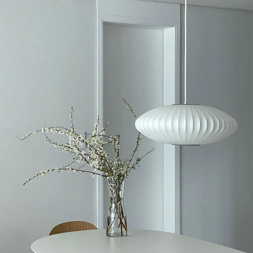 Bubbel Hanglamp met Stalen Draadstructuur Wit Ø40cm Moderne Verlichting | Sansoti