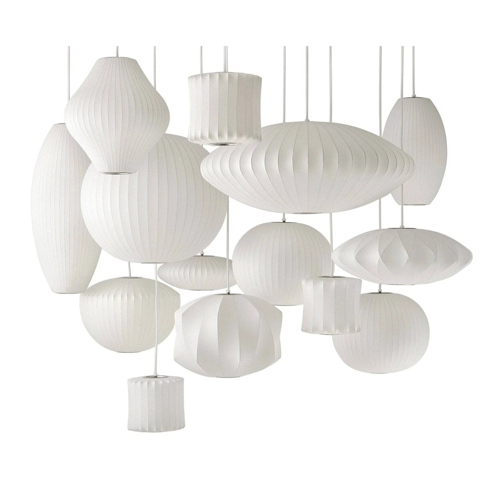 Bubbel Hanglamp met Stalen Draadstructuur Wit Ø40cm Moderne Verlichting | Sansoti