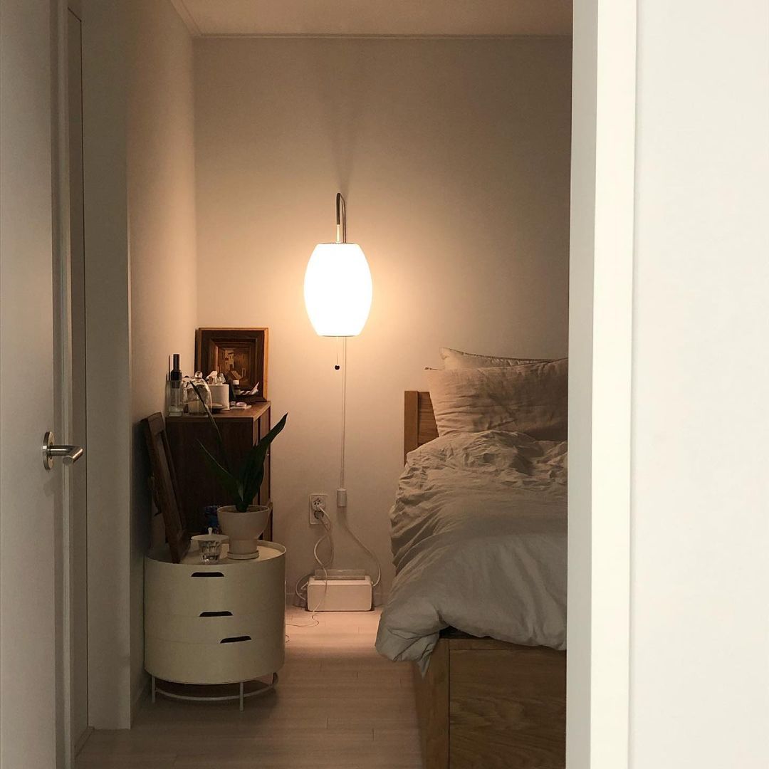 Wandlamp Zijden Kap Walnoot Metaal Wit Woonkamer Slaapkamer | Sansoti