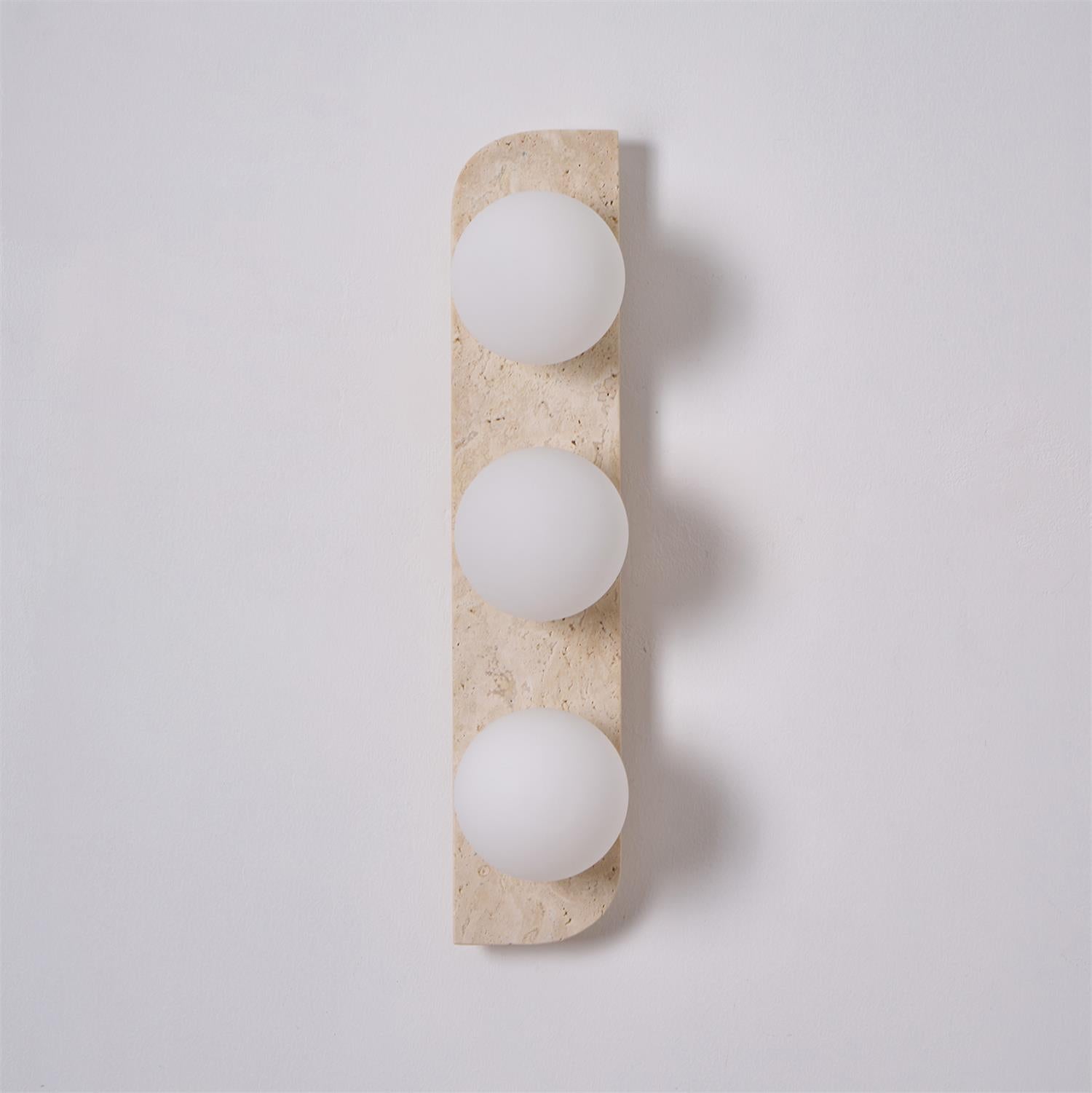 Wandleuchte Travertin G9 Glas Holz Beige Wohnzimmer Flur Badezimmer Minimalistische Wandleuchte Stimmungslicht Natürliches Design | Restfield