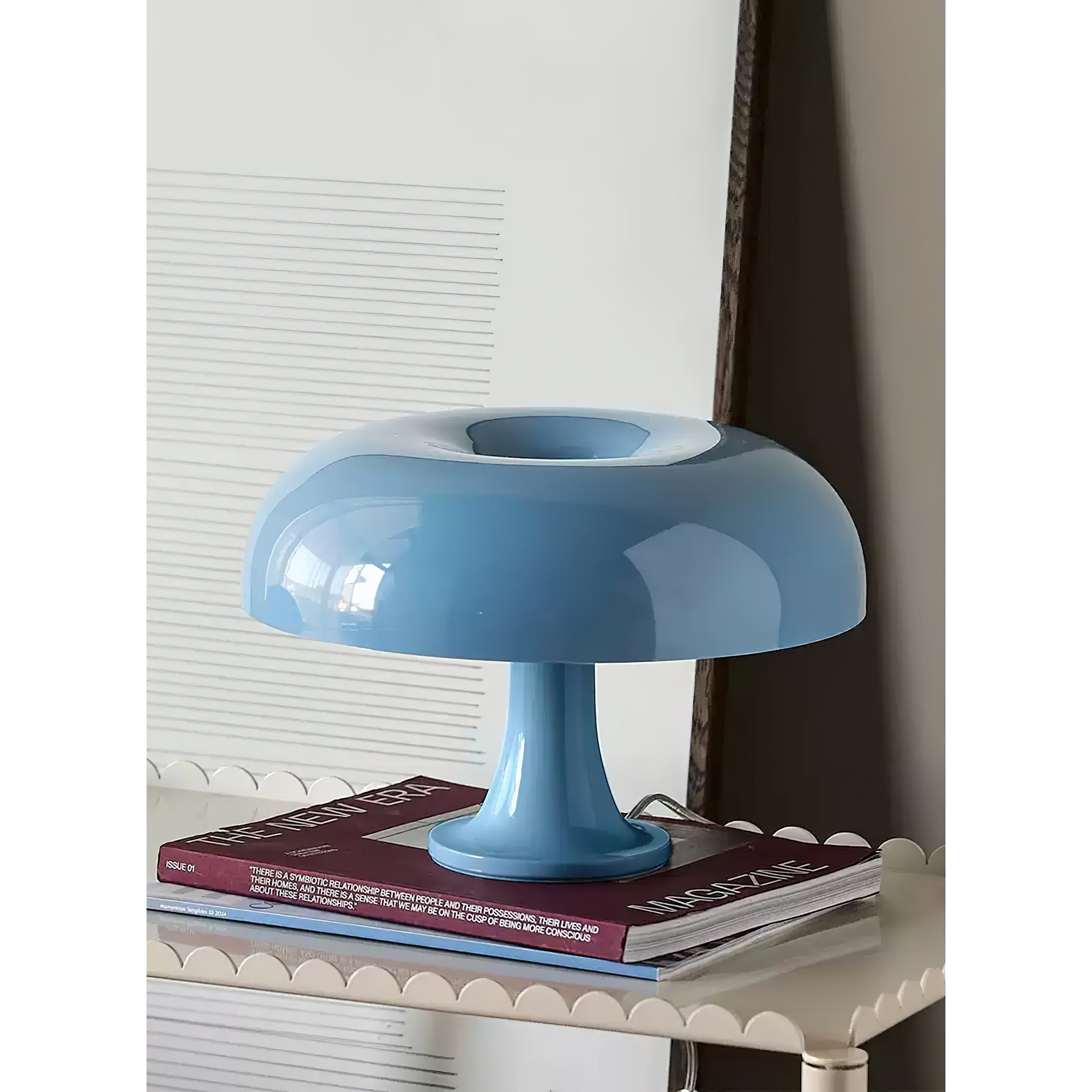 Paddenstoelvormige Tafellamp met 4 Lichtbronnen en Gedimde Retro Sfeer | Sansoti