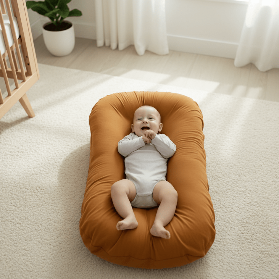 Babynest met Memory Foam – Ergonomisch Babymatrasje voor Gezonde Slaap – Hypoallergeen & Ademend – Pasgeboren tot 12 Maanden | Sansoti