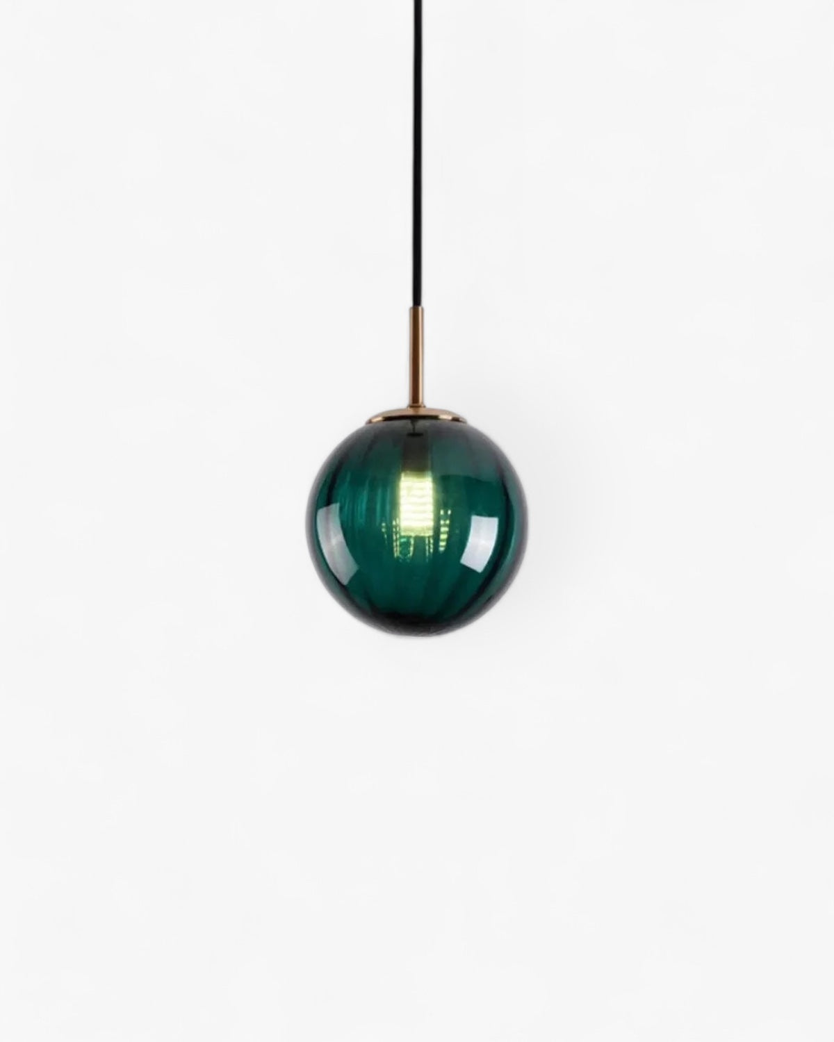 Glazen Hanglamp Bol met Structuur Grijs Bruin Rood Groen Amber Eetkamer Woonkamer | Sansoti