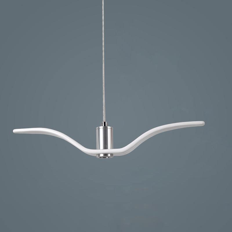 Suspension LED Design Oiseau Résine Aluminium Blanc Noir 3000K 4000K 6000K Salon Suspension Minimaliste Organique Plafonnier | Restfield