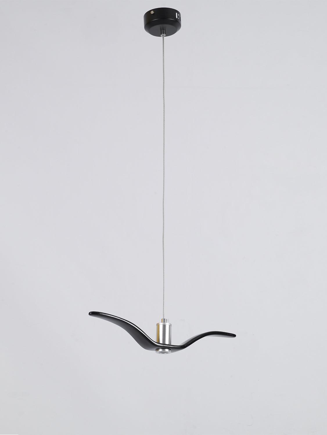 Suspension LED Design Oiseau Résine Aluminium Blanc Noir 3000K 4000K 6000K Salon Suspension Minimaliste Organique Plafonnier | Restfield