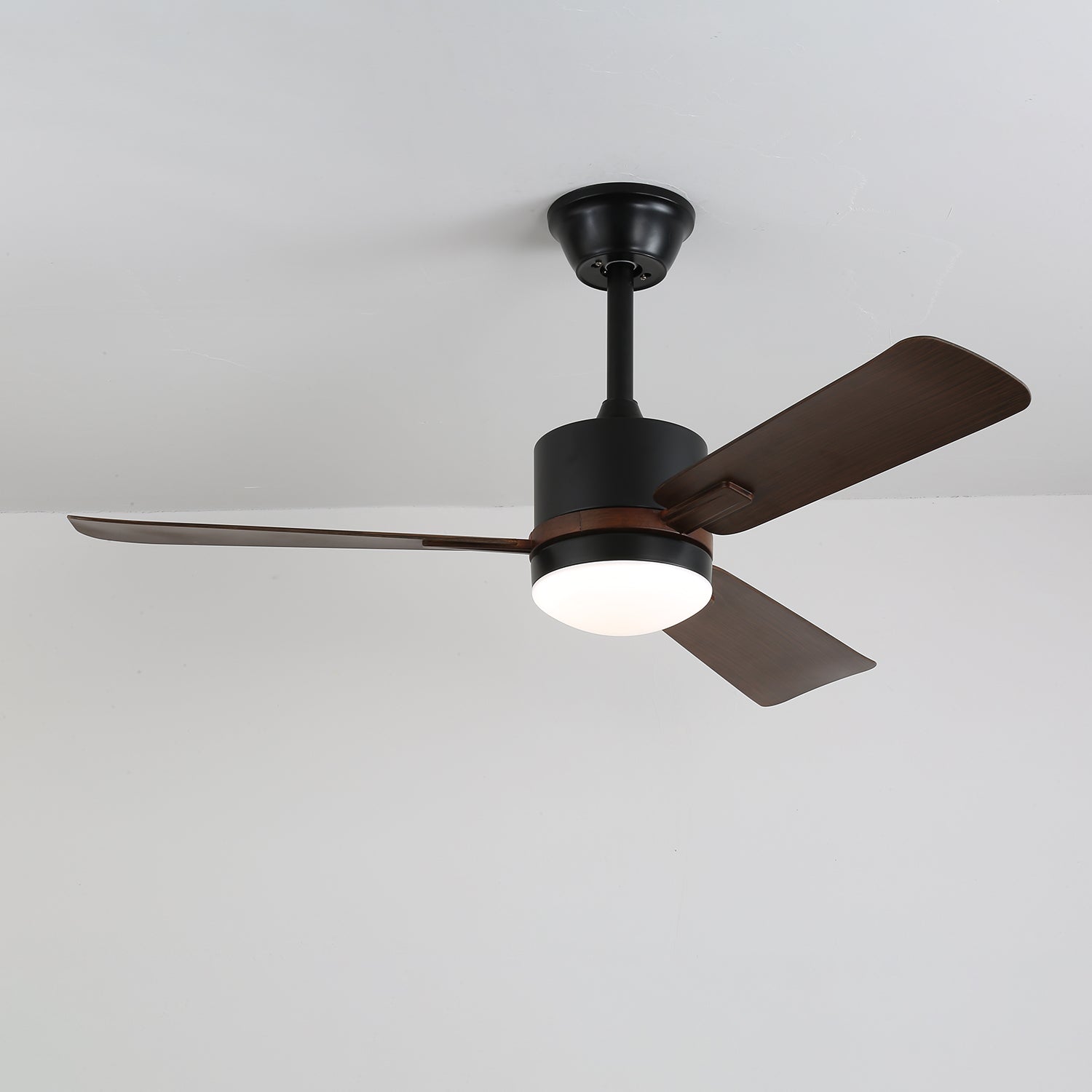 Moderne Plafondventilator met Verlichting — Hout & LED — Afstandsbediening | Sansoti