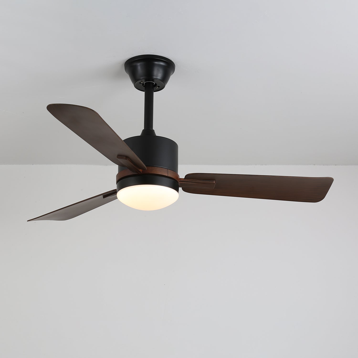 Moderne Plafondventilator met Verlichting — Hout & LED — Afstandsbediening | Sansoti