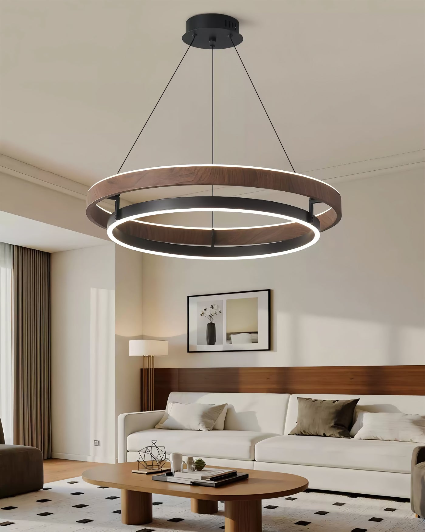 Moderne LED Hanglamp met Ringen – Design Verlichting met Warm Licht | Sansoti