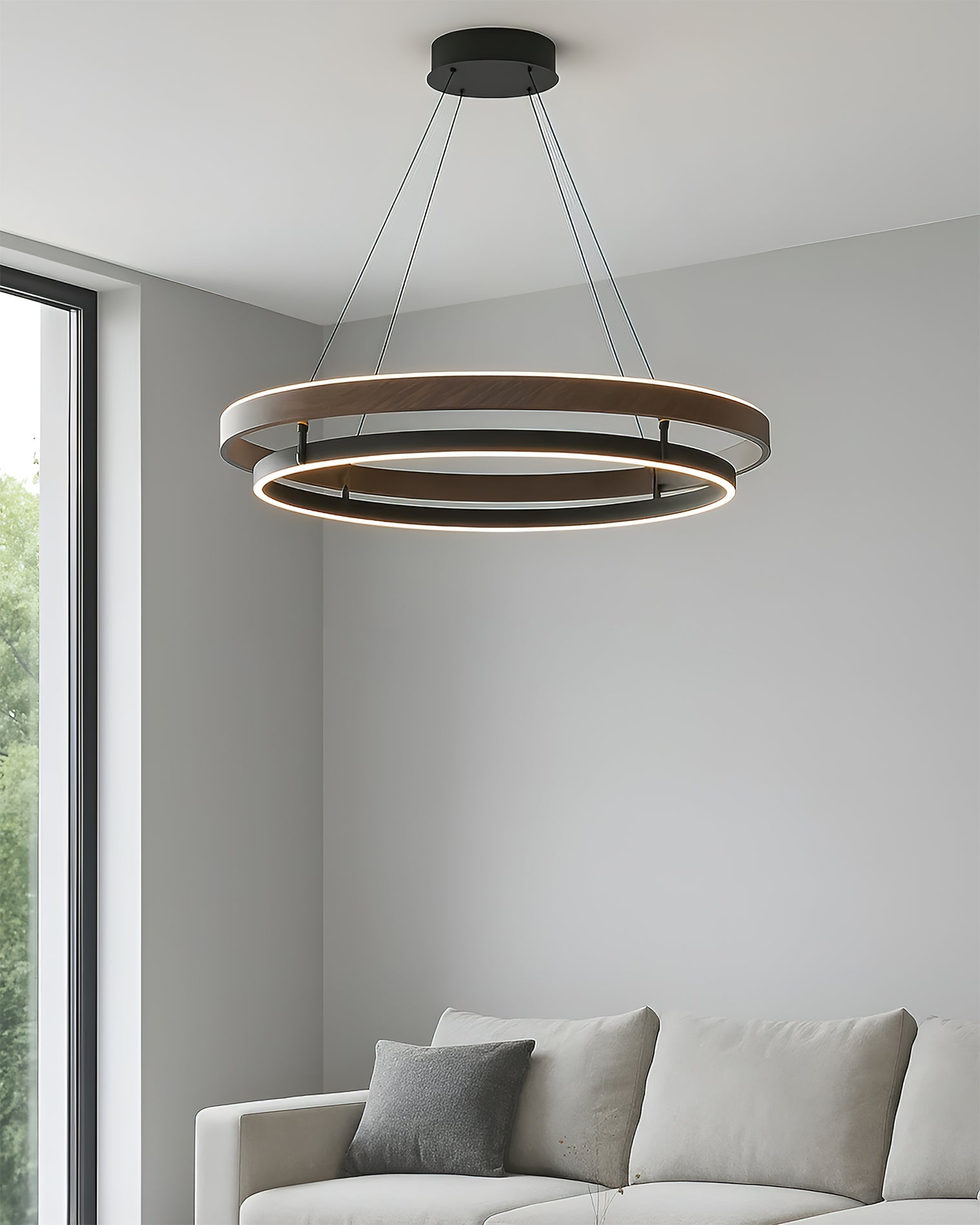 Moderne LED Hanglamp met Ringen – Design Verlichting met Warm Licht | Sansoti
