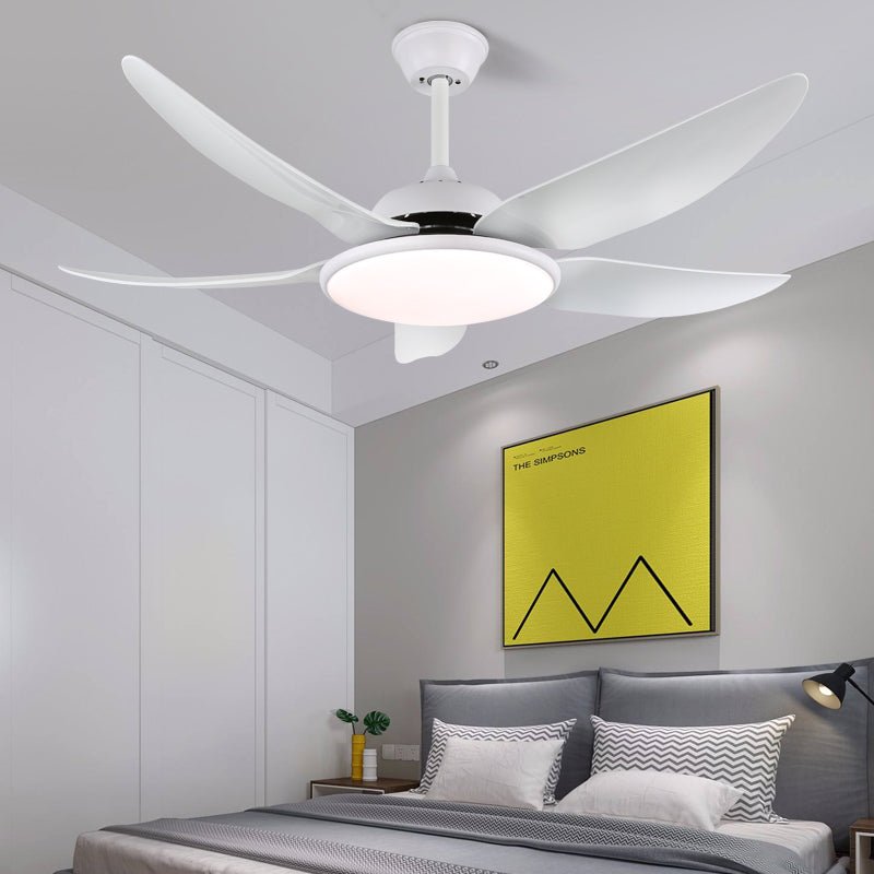 Ventilateur de plafond Aquila version moderne avec éclairage LED et télécommande 6 vitesses Ø122 cm pour salon chambre | Sansoti