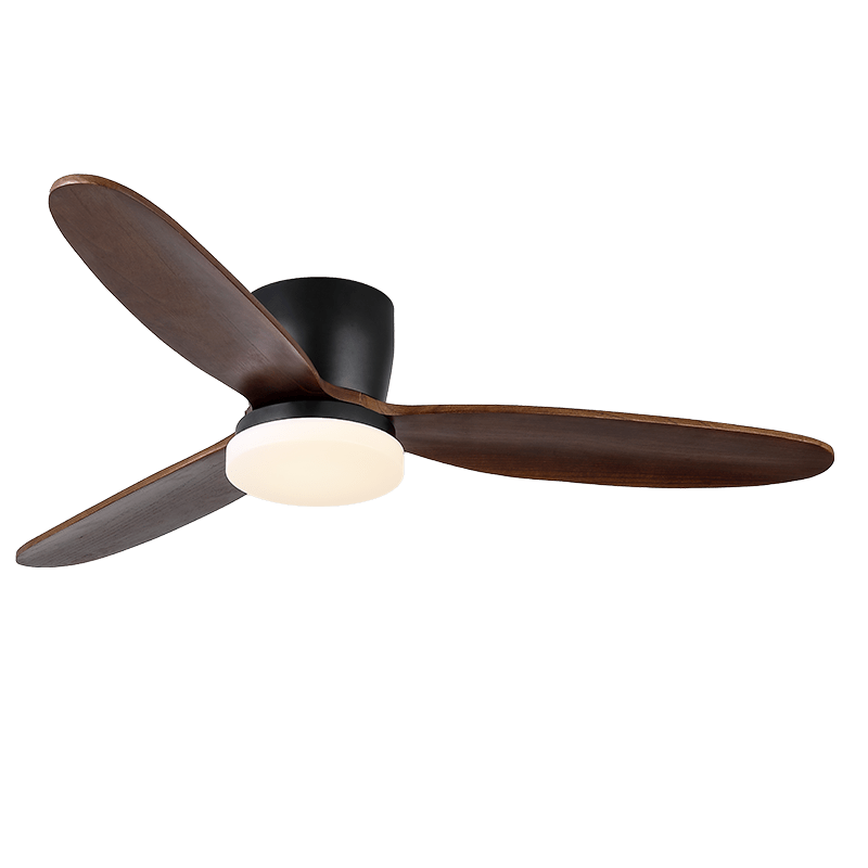 Plafondventilator met Verlichting Athyrs – 35W LED Ingebouwd – 6 Snelheden – Afstandsbediening – Stille Motor – Klassiek Design – Donker Hout – Voor Woonkamer Slaapkamer | Sansoti