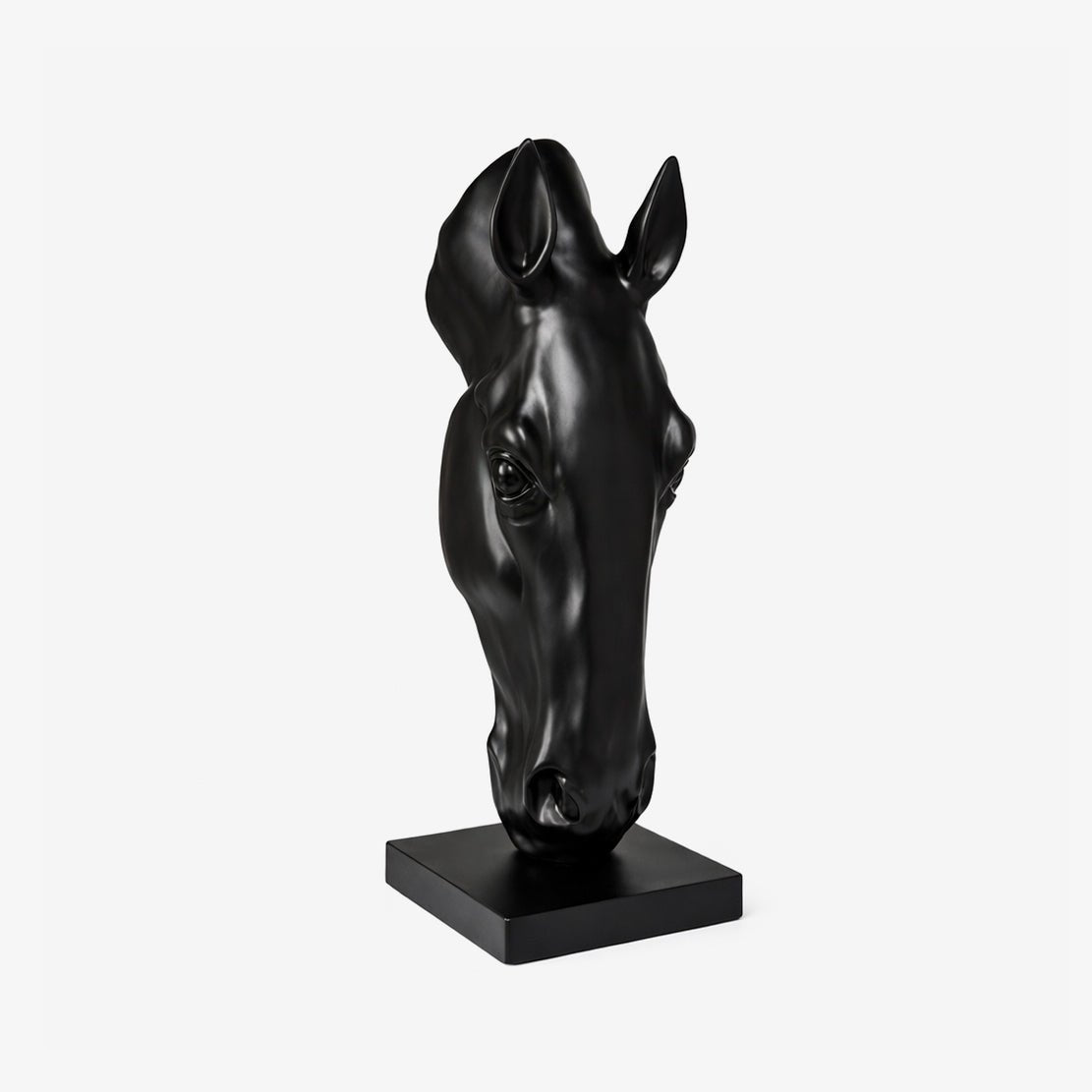 Zwart Paardenhoofd Sculptuur Modern Minimalisme Decoratief Beeld | Sansoti
