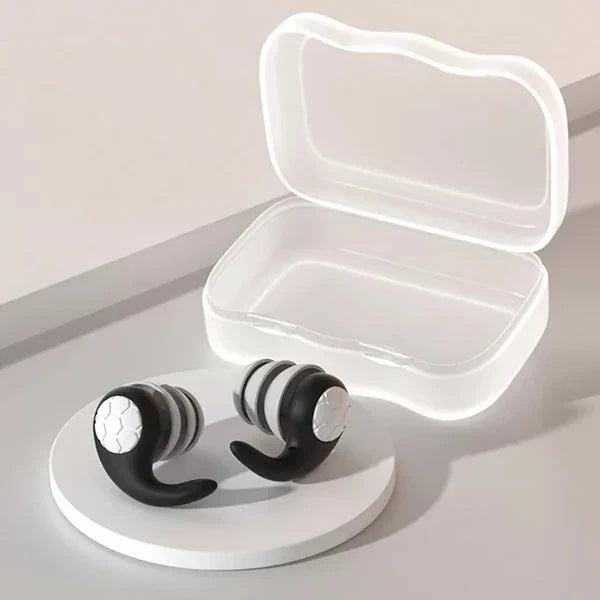 Bouchons d’oreilles réutilisables en silicone, réduisant le bruit, confortables pour dormir, étudier, voyager, travailler et se concentrer | Sansoti