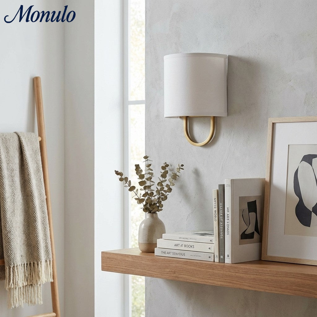 Wandlamp Stoffen Kap – Moderne Slaapkamer Wandverlichting voor Sfeervolle Ambiance | Sansoti
