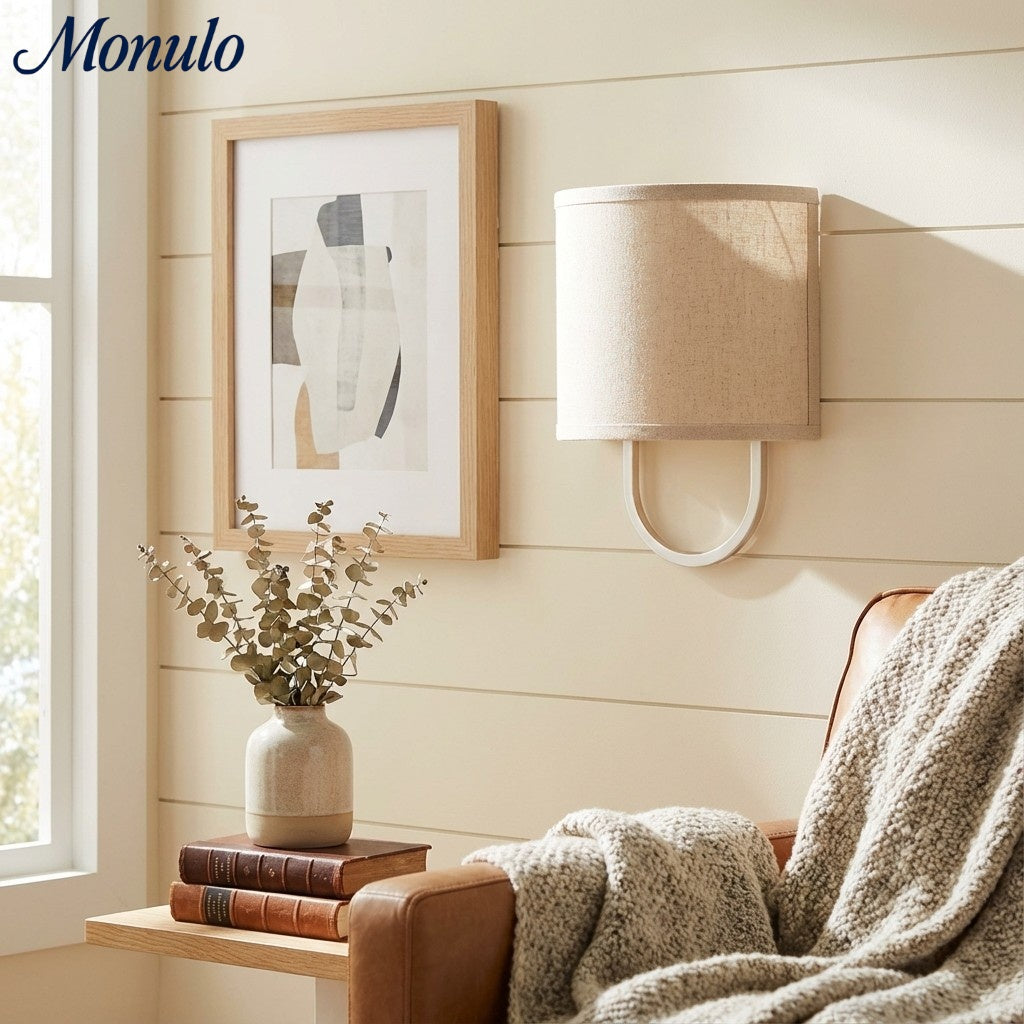 Wandlamp Stoffen Kap – Moderne Slaapkamer Wandverlichting voor Sfeervolle Ambiance | Sansoti