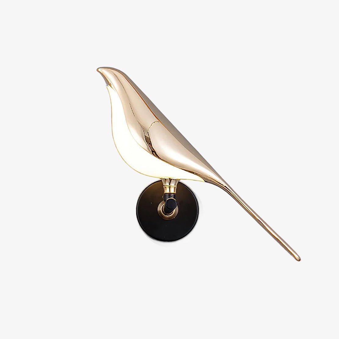Wandlamp met Vogelmotief en Verstelbare Lamparmen – Zwart & Roségoud Design 1 of 2 Lichtpunten Magnetische Vogel Moderne Decoratieve Verlichting | Sansoti