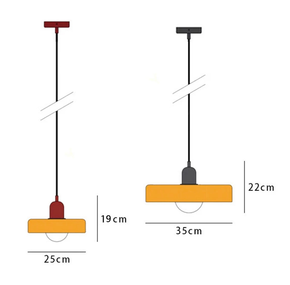 Glazen Hanglamp Modern 19-35cm Scandinavisch Design met Matglas | Sansoti