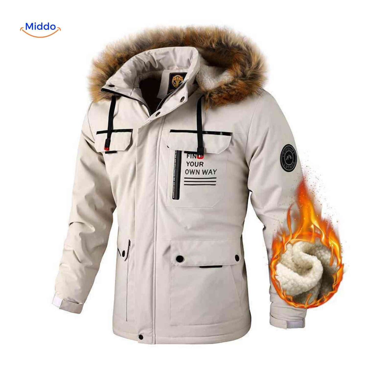 Waterdichte Heren Parka met Capuchon Ademend Windbestendig Lente Herfst Regular Fit Casual Outdoorjas | Sansoti