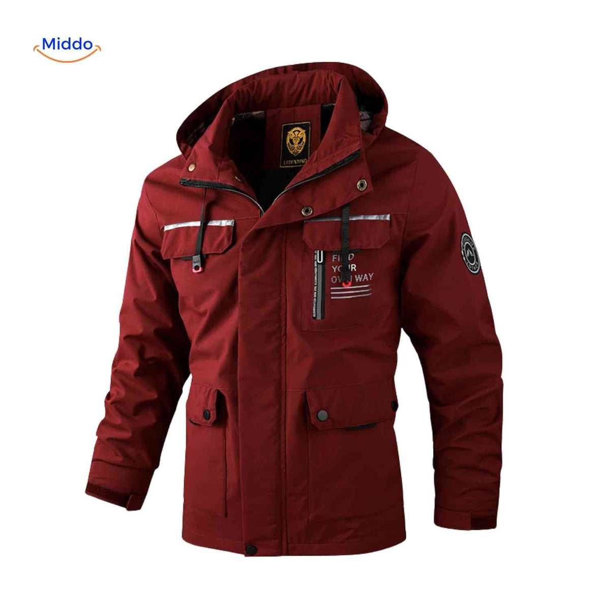 Waterdichte Heren Parka met Capuchon Ademend Windbestendig Lente Herfst Regular Fit Casual Outdoorjas | Sansoti