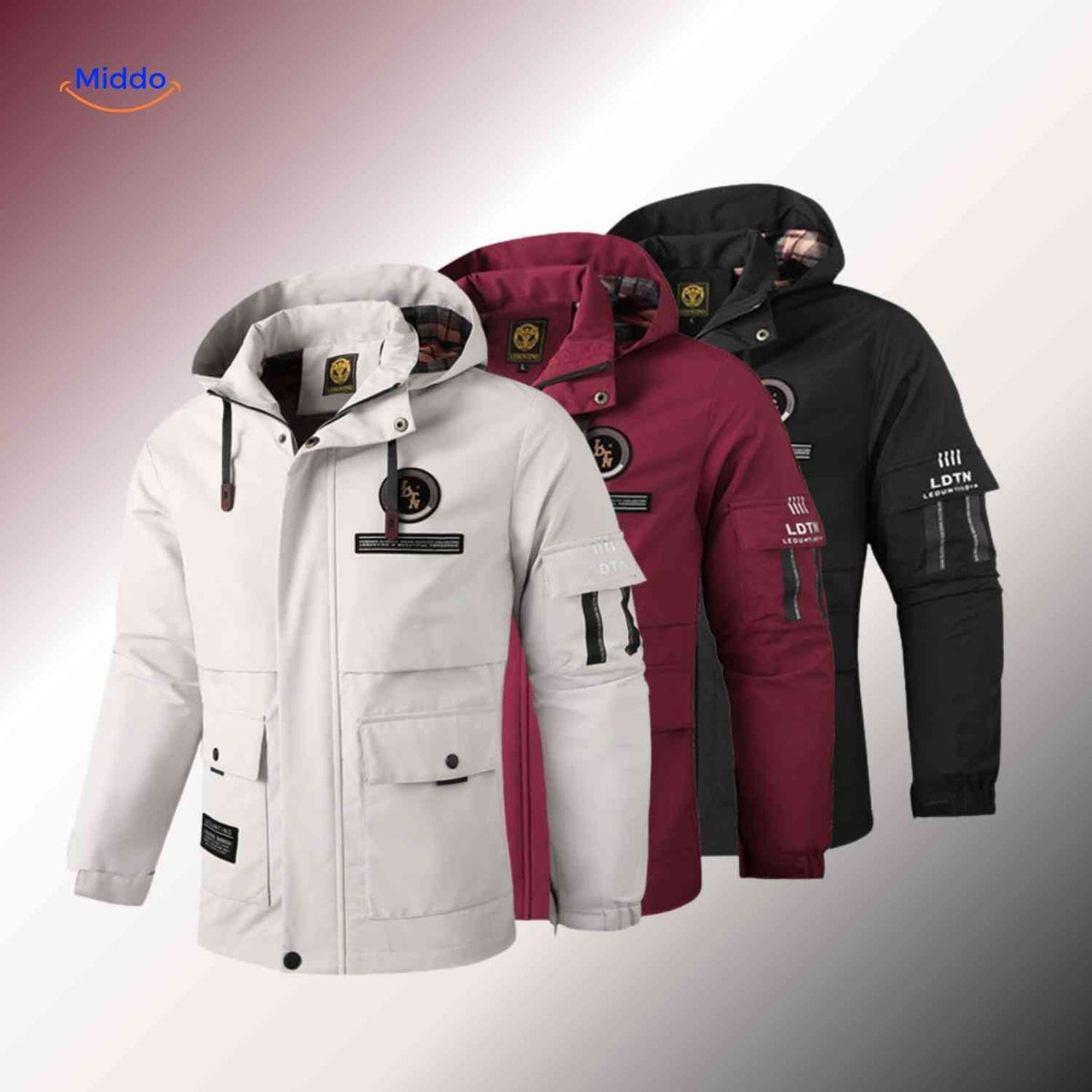 Waterdichte Heren Parka met Capuchon Ademend Windbestendig Lente Herfst Regular Fit Casual Outdoorjas | Sansoti