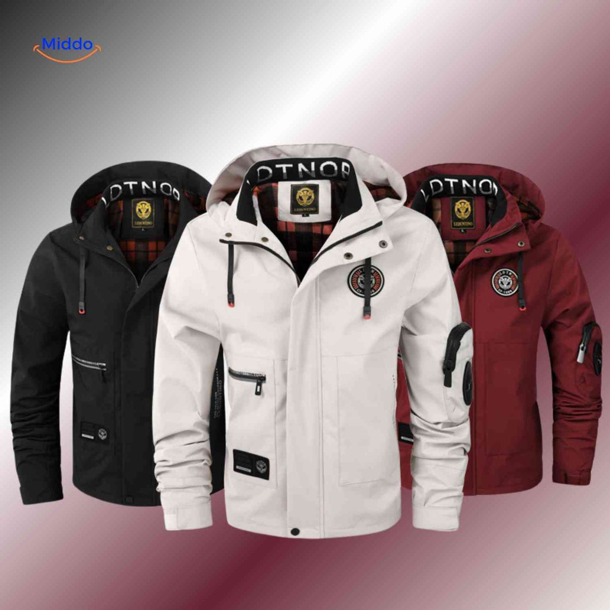 Waterdichte Heren Parka met Capuchon Ademend Windbestendig Lente Herfst Regular Fit Casual Outdoorjas | Sansoti