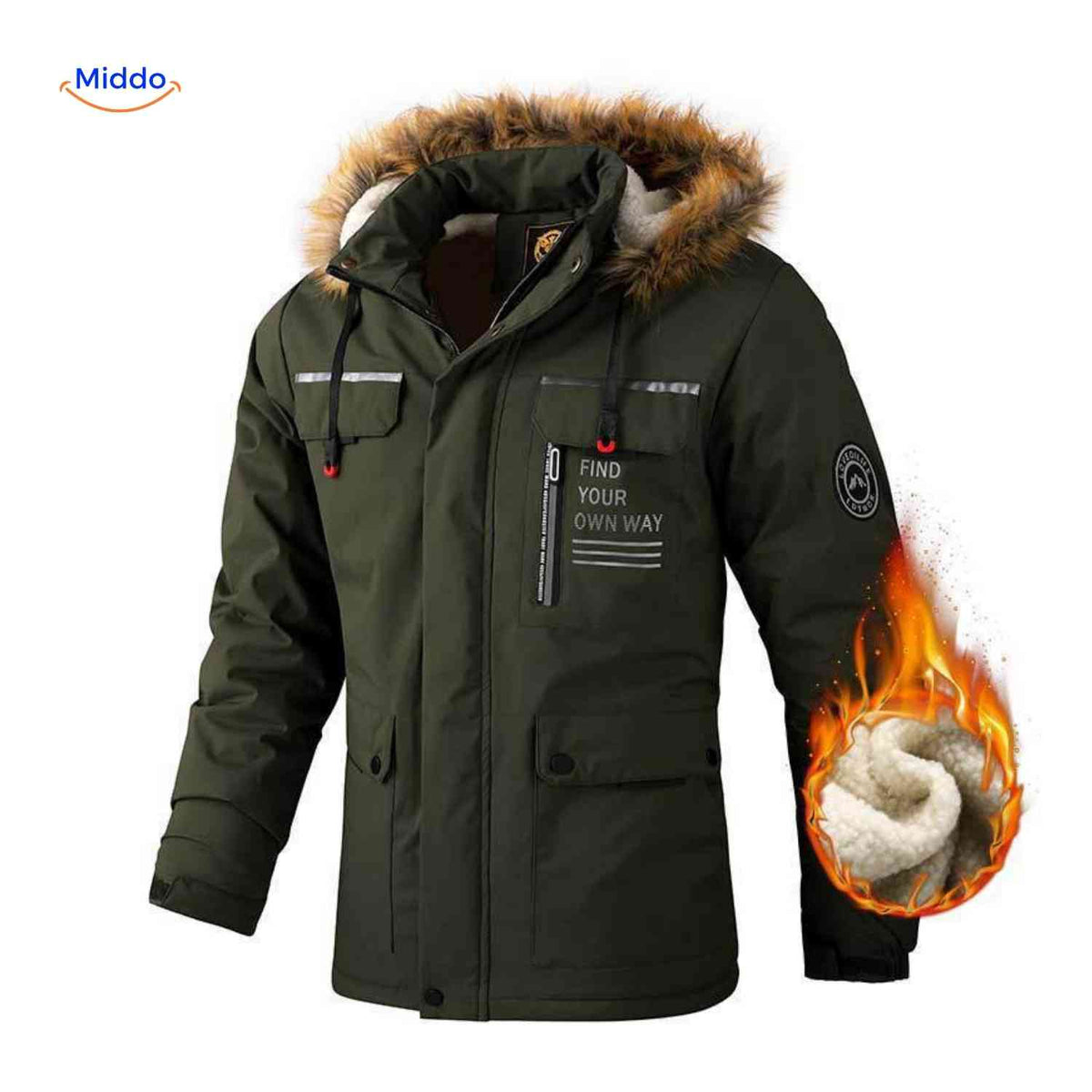 Waterdichte Heren Parka met Capuchon Ademend Windbestendig Lente Herfst Regular Fit Casual Outdoorjas | Sansoti