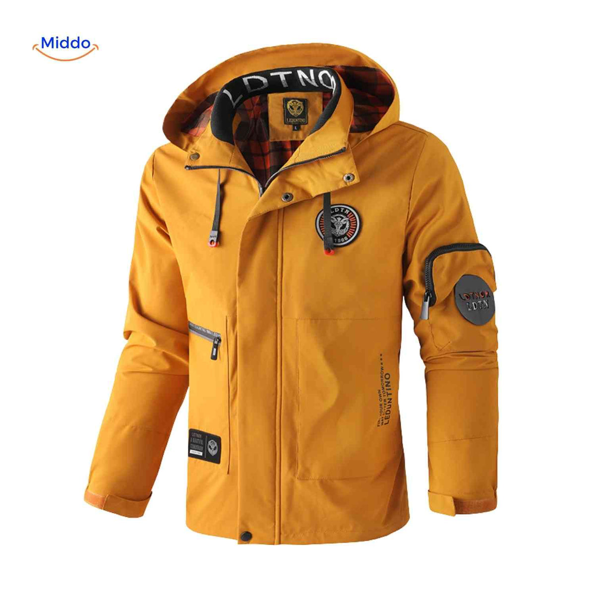Waterdichte Heren Parka met Capuchon Ademend Windbestendig Lente Herfst Regular Fit Casual Outdoorjas | Sansoti