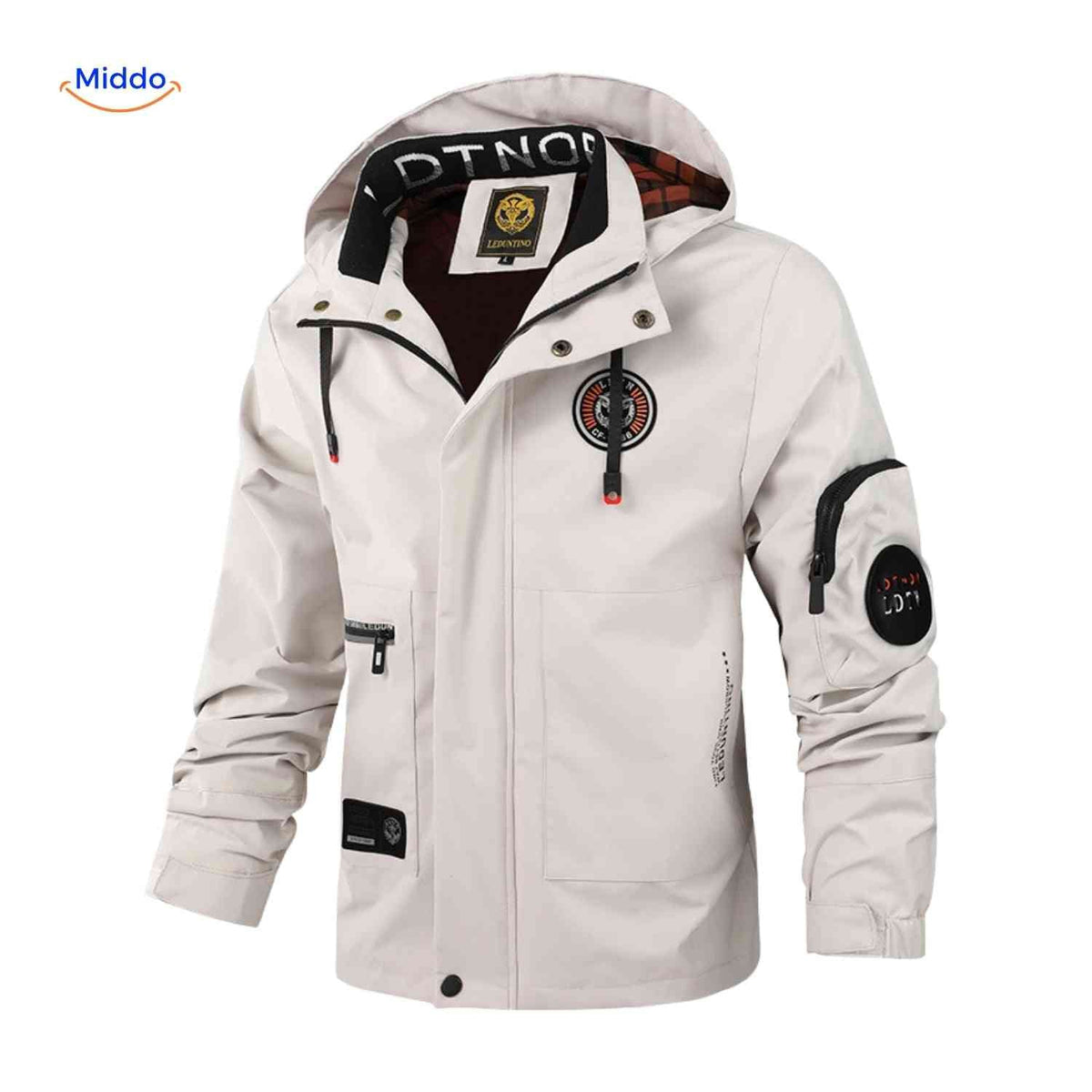 Waterdichte Heren Parka met Capuchon Ademend Windbestendig Lente Herfst Regular Fit Casual Outdoorjas | Sansoti