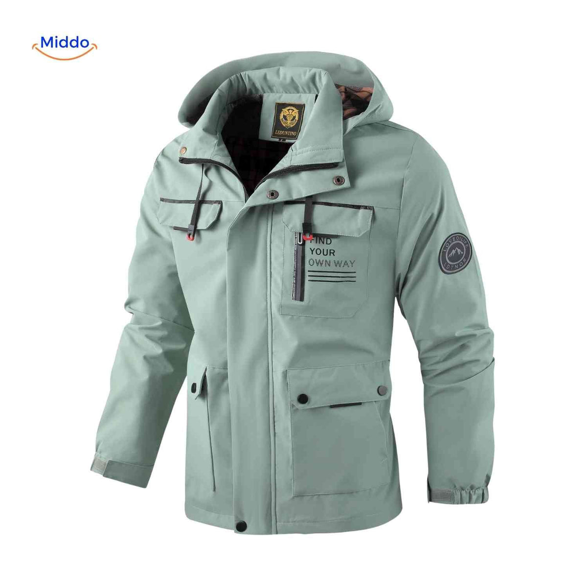 Waterdichte Heren Parka met Capuchon Ademend Windbestendig Lente Herfst Regular Fit Casual Outdoorjas | Sansoti