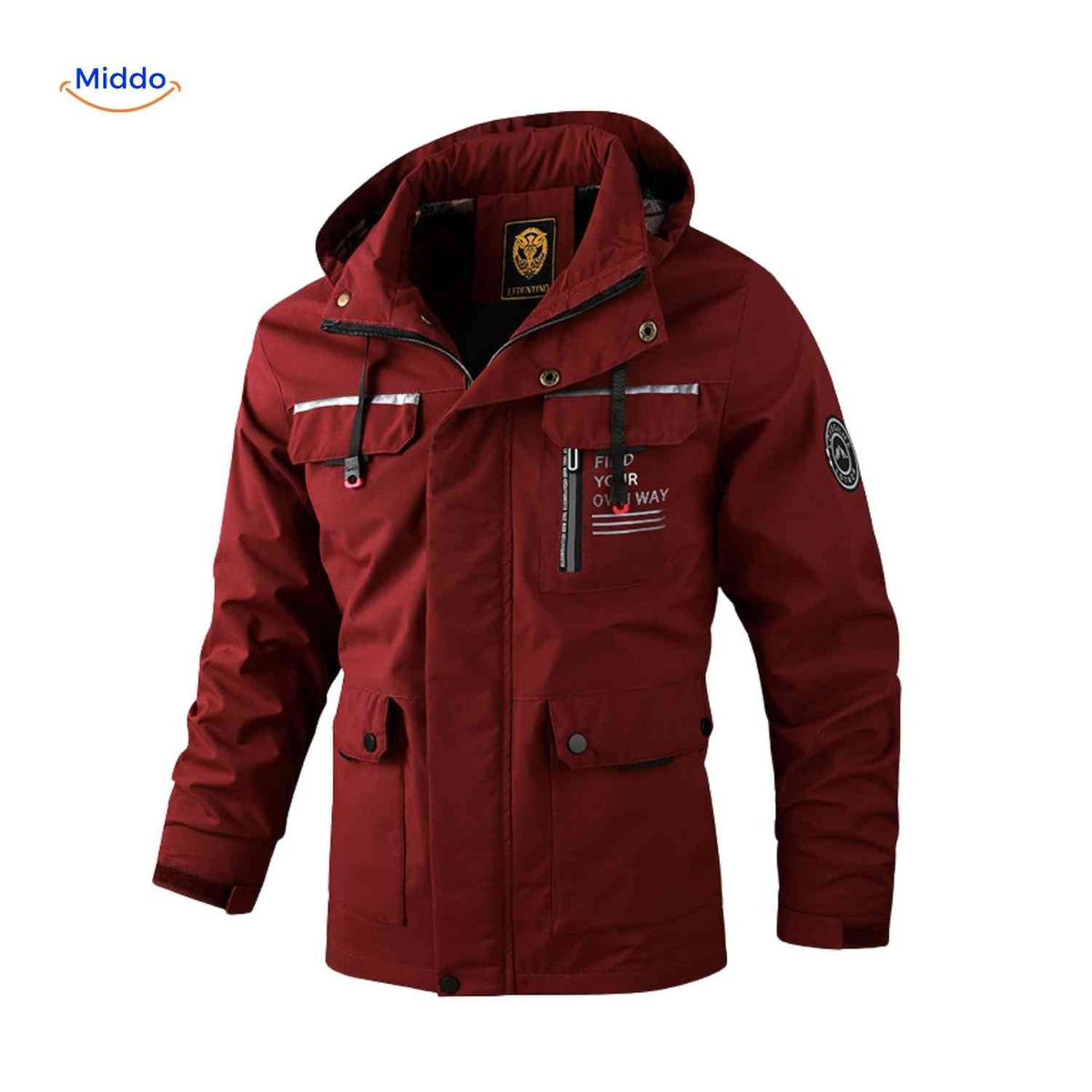 Waterdichte Heren Parka met Capuchon Ademend Windbestendig Lente Herfst Regular Fit Casual Outdoorjas | Sansoti