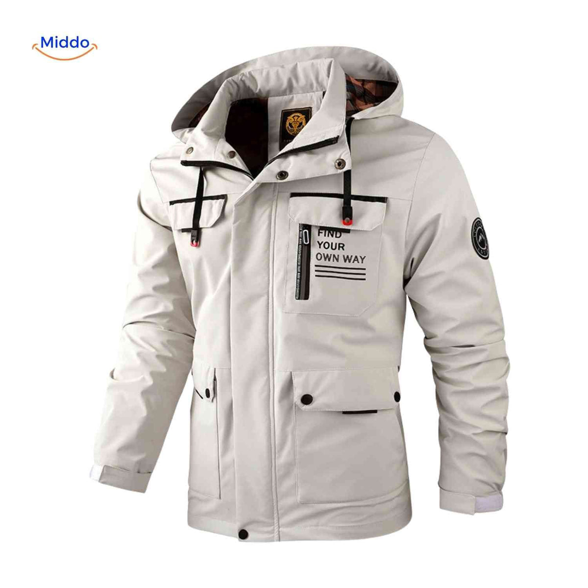Waterdichte Heren Parka met Capuchon Ademend Windbestendig Lente Herfst Regular Fit Casual Outdoorjas | Sansoti