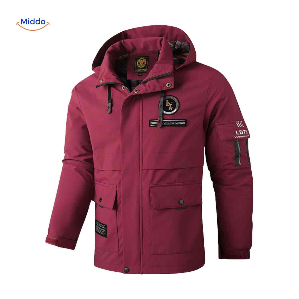 Waterdichte Heren Parka met Capuchon Ademend Windbestendig Lente Herfst Regular Fit Casual Outdoorjas | Sansoti