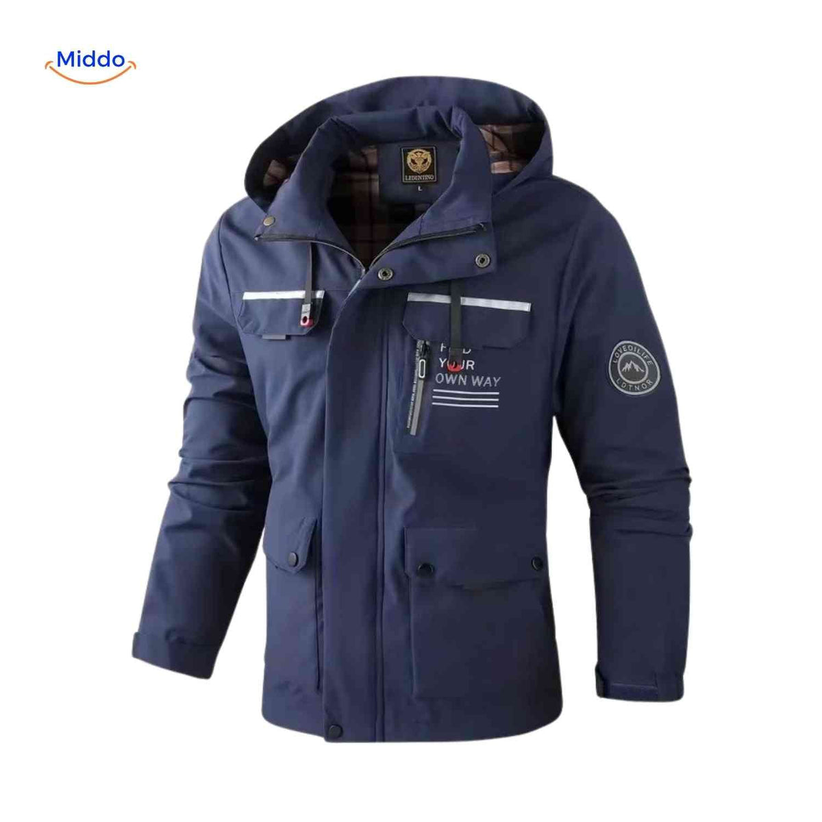 Waterdichte Heren Parka met Capuchon Ademend Windbestendig Lente Herfst Regular Fit Casual Outdoorjas | Sansoti