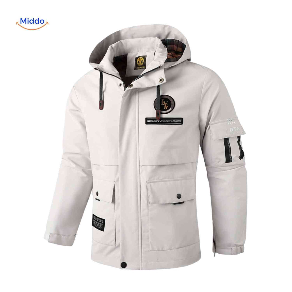 Waterdichte Heren Parka met Capuchon Ademend Windbestendig Lente Herfst Regular Fit Casual Outdoorjas | Sansoti