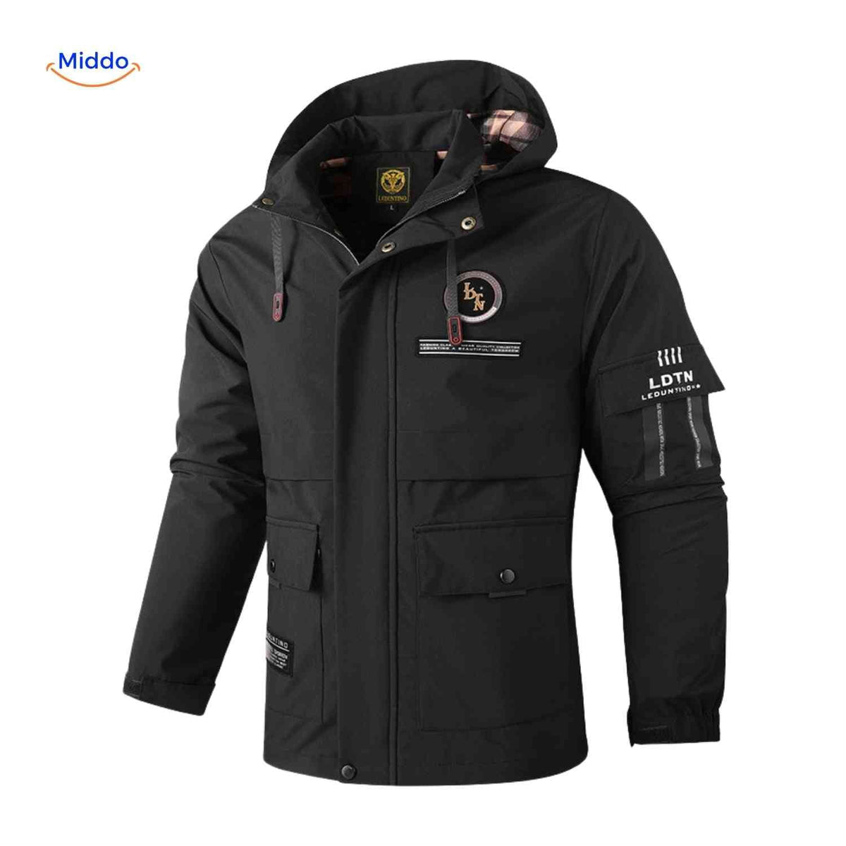 Waterdichte Heren Parka met Capuchon Ademend Windbestendig Lente Herfst Regular Fit Casual Outdoorjas | Sansoti
