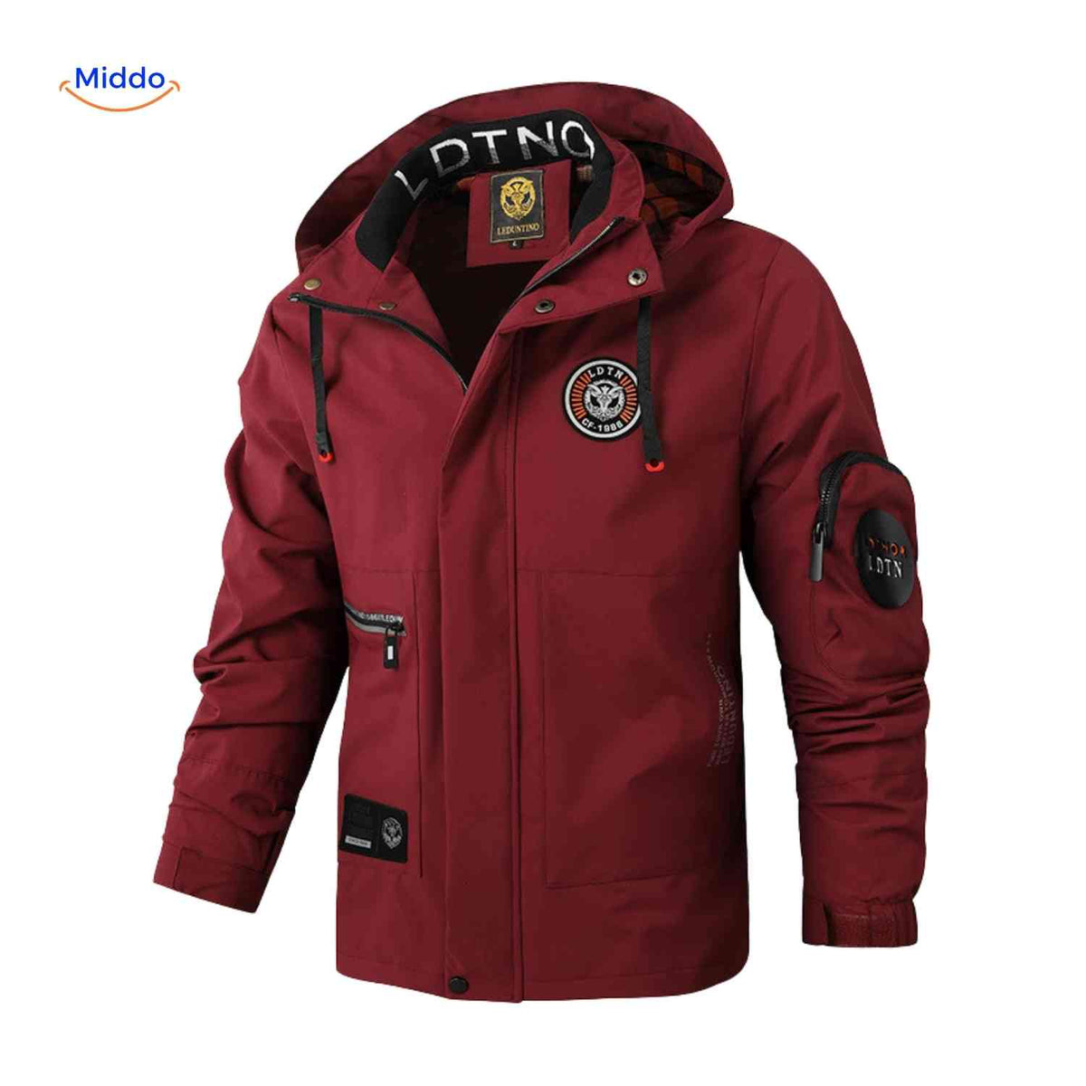 Waterdichte Heren Parka met Capuchon Ademend Windbestendig Lente Herfst Regular Fit Casual Outdoorjas | Sansoti