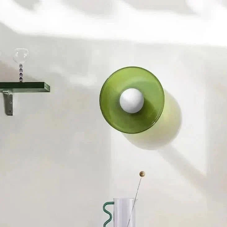 Glazen Plafondlamp Scandinavische Stijl Groen Geel Wit – Sfeervolle Verlichting voor Woonkamer Slaapkamer | Sansoti