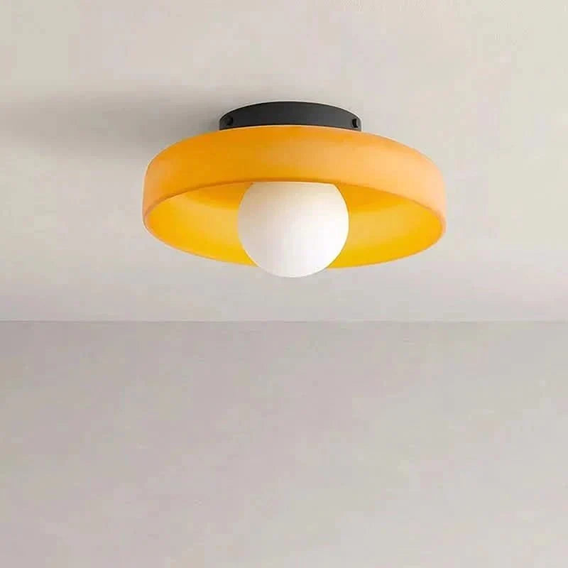 Glazen Plafondlamp Scandinavische Stijl Groen Geel Wit – Sfeervolle Verlichting voor Woonkamer Slaapkamer | Sansoti