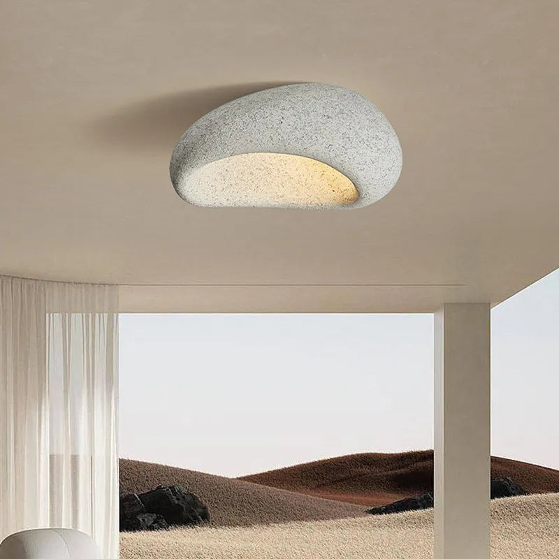 Vierkante Plafondlamp Metaal 45x52cm Minimalistisch Scandinavisch Design Moderne Woonkamer Slaapkamer Verlichting Wabi-Sabi Zen Stijl | Sansoti