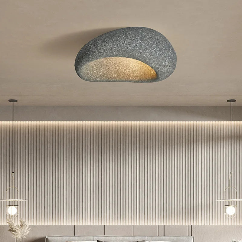 Vierkante Plafondlamp Metaal 45x52cm Minimalistisch Scandinavisch Design Moderne Woonkamer Slaapkamer Verlichting Wabi-Sabi Zen Stijl | Sansoti