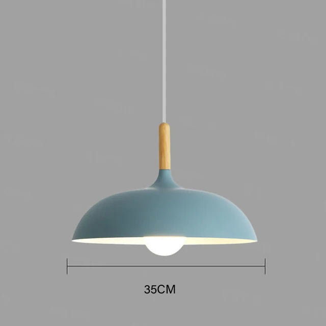 Ceiling Lamp with Scandinavian Oak Accent – Warm LED Light for Living Room and Bedroom | Sansoti