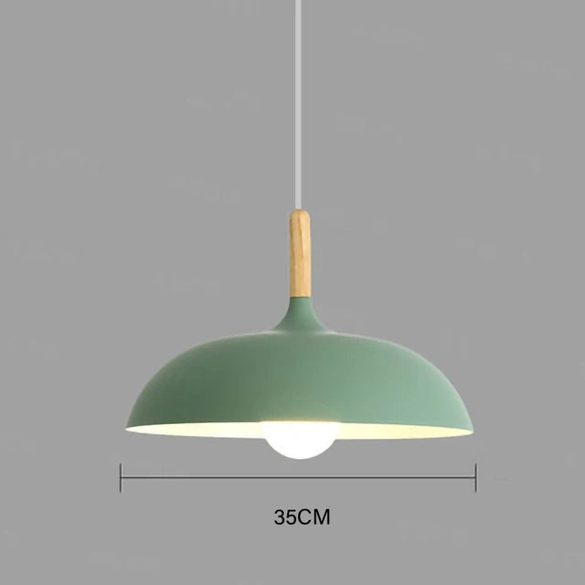 Ceiling Lamp with Scandinavian Oak Accent – Warm LED Light for Living Room and Bedroom | Sansoti