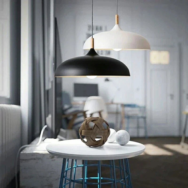 Ceiling Lamp with Scandinavian Oak Accent – Warm LED Light for Living Room and Bedroom | Sansoti