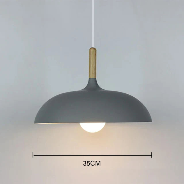 Ceiling Lamp with Scandinavian Oak Accent – Warm LED Light for Living Room and Bedroom | Sansoti