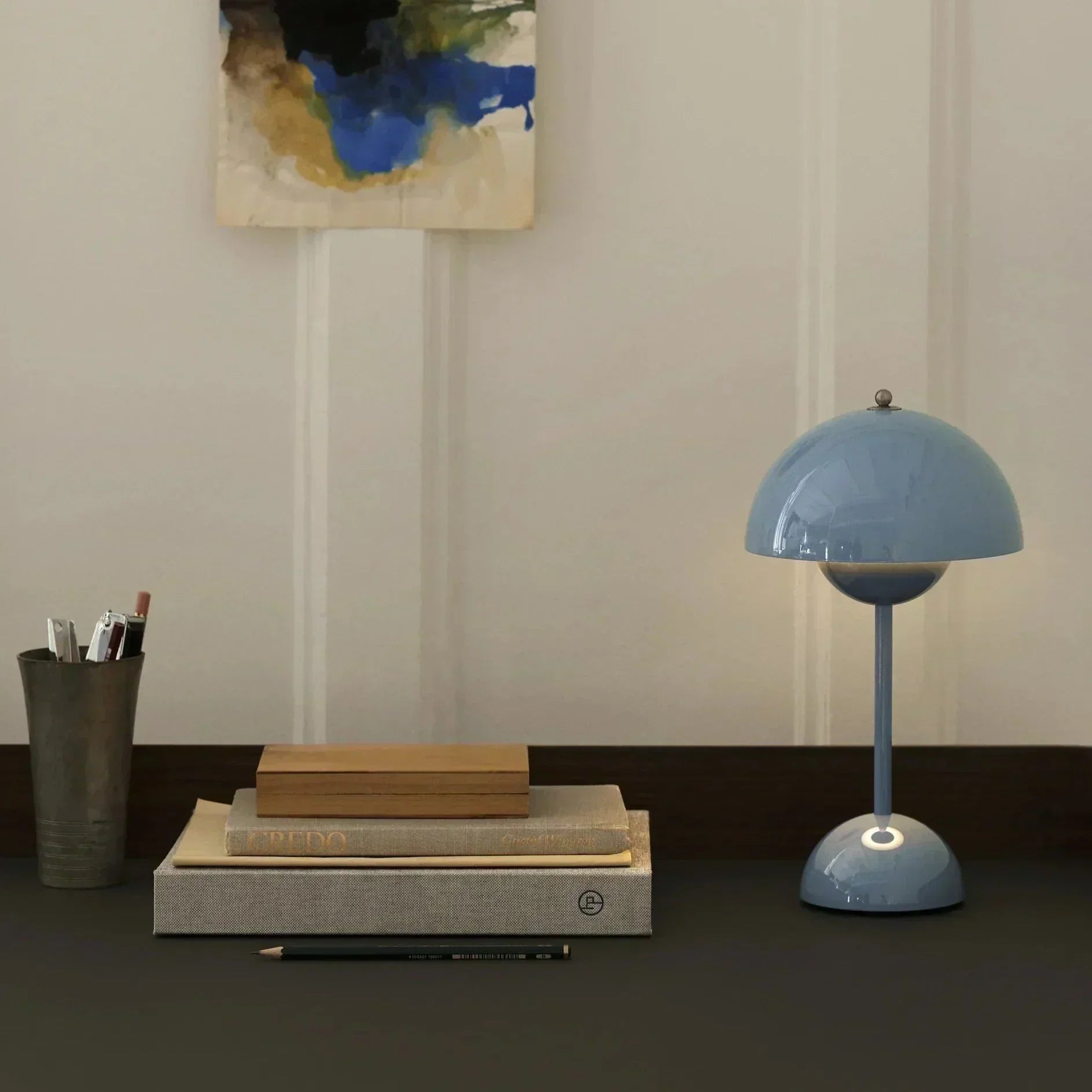 Paddenstoel Tafellamp Dimbaar Touch 30cm LED Bureaulamp Oplaadbaar Metaal Modern Design Leeslamp Sfeerlamp Geel | Sansoti
