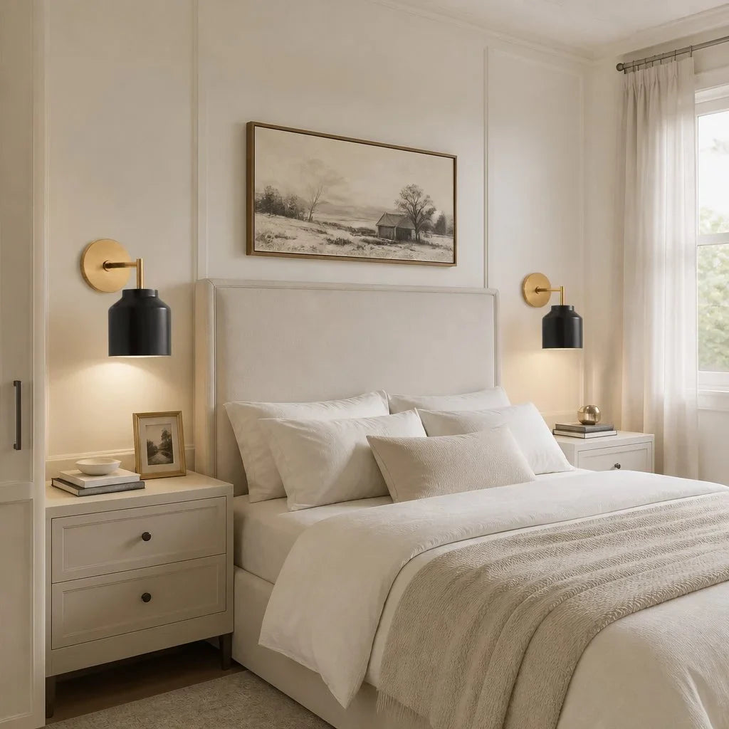 Metalen Wandlamp Minimalistisch Mat Afwerking Scandinavische Stijl Sfeerlicht voor Slaapkamer Gang Woonkamer Interieur | Sansoti