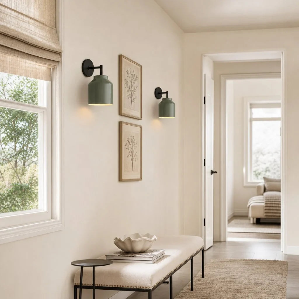 Metalen Wandlamp Minimalistisch Mat Afwerking Scandinavische Stijl Sfeerlicht voor Slaapkamer Gang Woonkamer Interieur | Sansoti