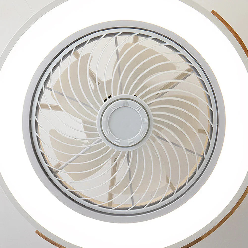 Ventilateur de Plafond Bois LED Dimmable Télécommande 50cm Chambre Salon Salle à Manger | Restfield